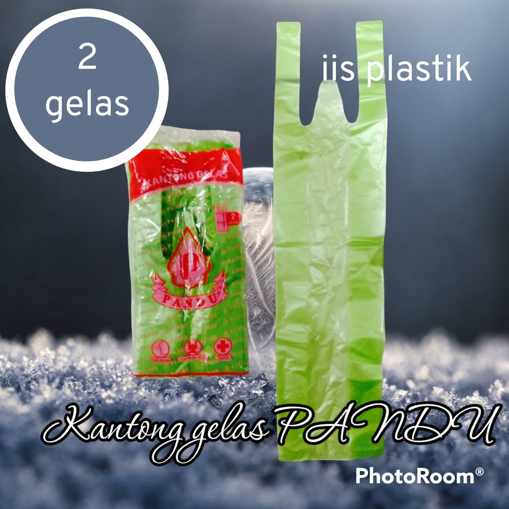 HD kantong plastik gelas 1 dan 2 / plastik kantong pandu / Kantong Kresek Single Cup Double Cup