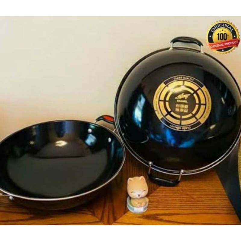 wajan Gagang Enamel, Katel anti gores, Katel anti lengket, wajan Gagang, Wajan anti lengket, Wajan a