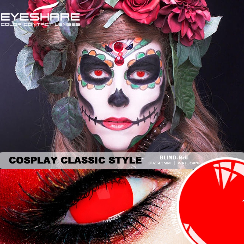 Softlens-Mata Kucing Hijau 2pcs  Seni Gothic Gila Lensa Kontak  Cosplay anime Lensa  Acara Pesta Halloween Kontak - Karakter manga  Naruto Soflens