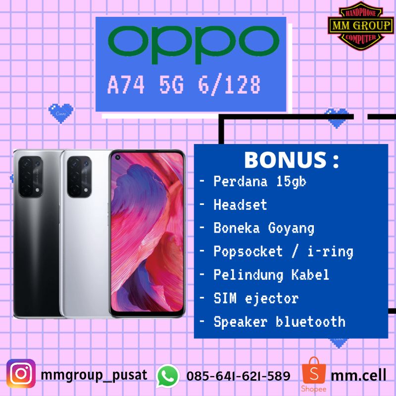 HP OPPO A74 5G RAM 6/128GB (Garansi Resmi)