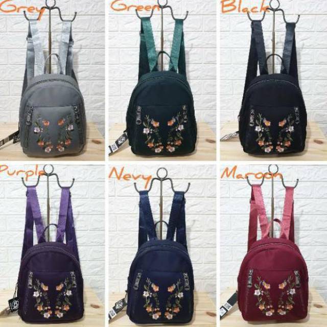 TAS RANSEL/BACKPACK BOBO BORDIR BUNGA BB8304 4sleting