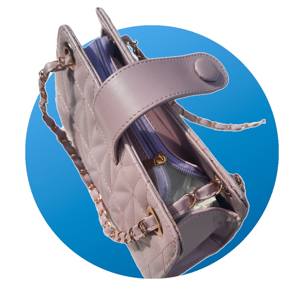 Tas Selempang Wanita Sling Bag Tas Bahu Shoulder Bag Tas Jinjing Rantai Handbag Crossbody Wanita Pesta Kasual Lucu Polos Model Terbar Kekinian Vintage Gendis