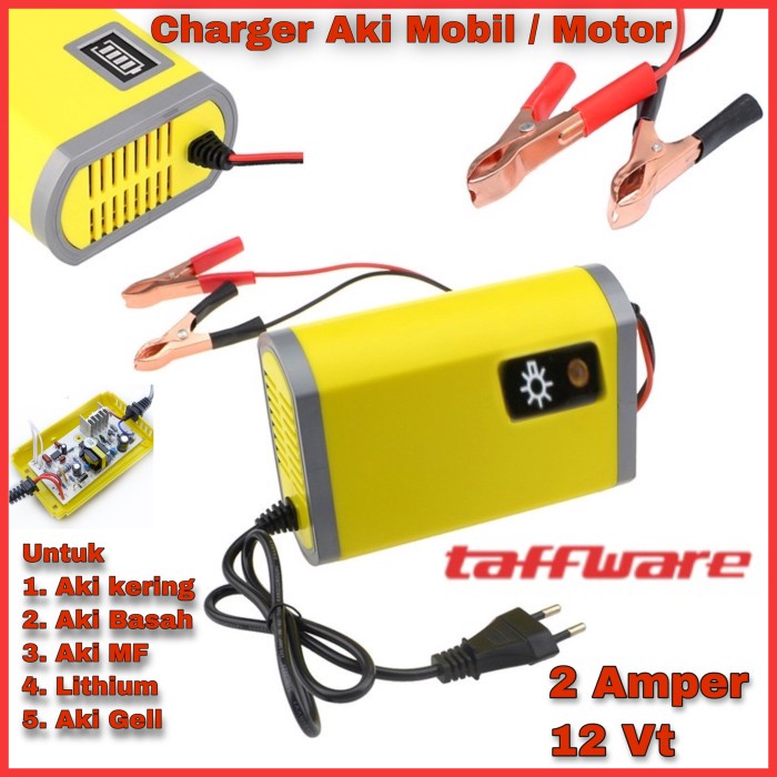 Charger Aki Motor Dan Mobil Led Acid 2 Amper 12 Volt