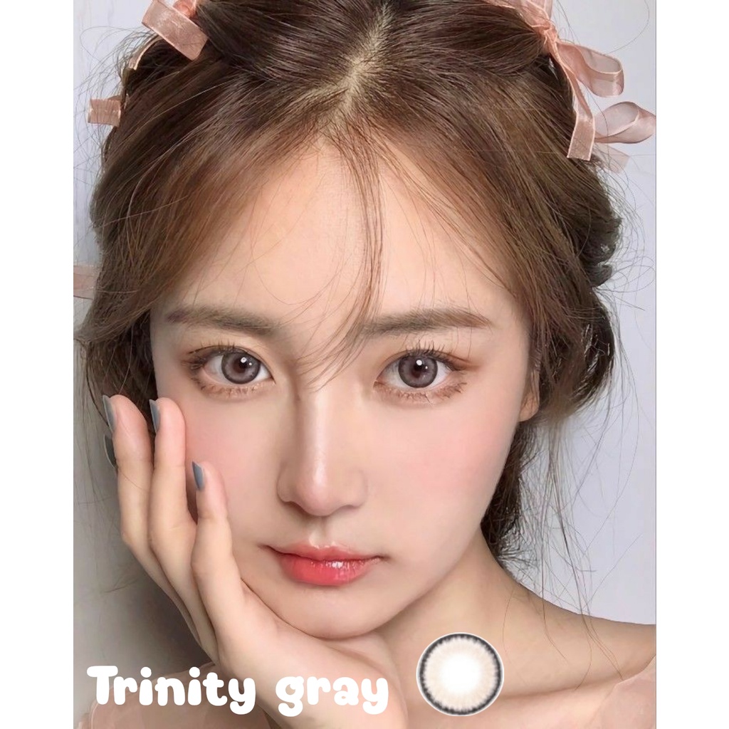 Softlens Kitty Kawaii Trinity - Soflen Big Eyes Warna Gray Brown bisa Minus