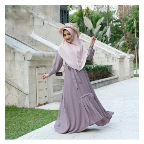 Terbaru AGNES Baju Gamis Wanita / Gamis SANTRI / Gamis Putih / Busana Baju Muslim Wanita #80241 ..,