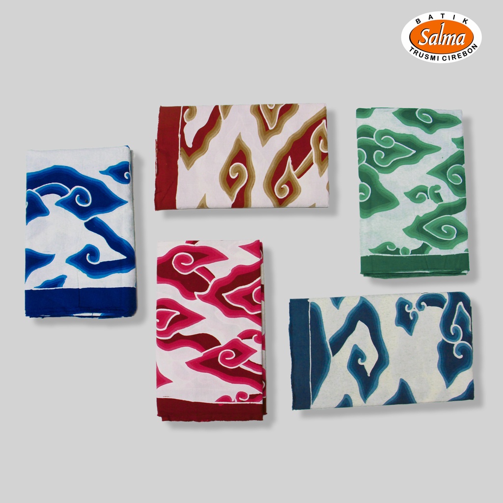 BATIK SALMA Kain Batik Tulis Asli Motif Mega Mendung Gradasi Khas Trusmi Cirebon Panjang 2 Meter Bah