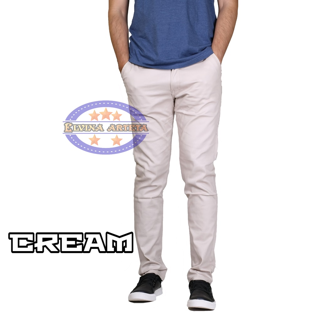 Celana Panjang Pria Slimfit 27-38 Celana Chino Bahan Melar Original Distro Premium