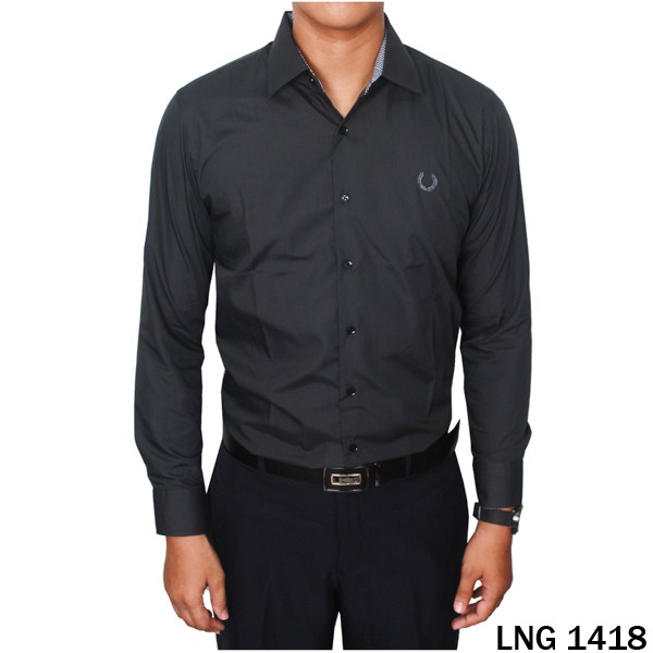 Kemeja Pria Lengan Panjang / Slim Fit Polos | Atasan Kantor Kerja Dewasa (COMB)