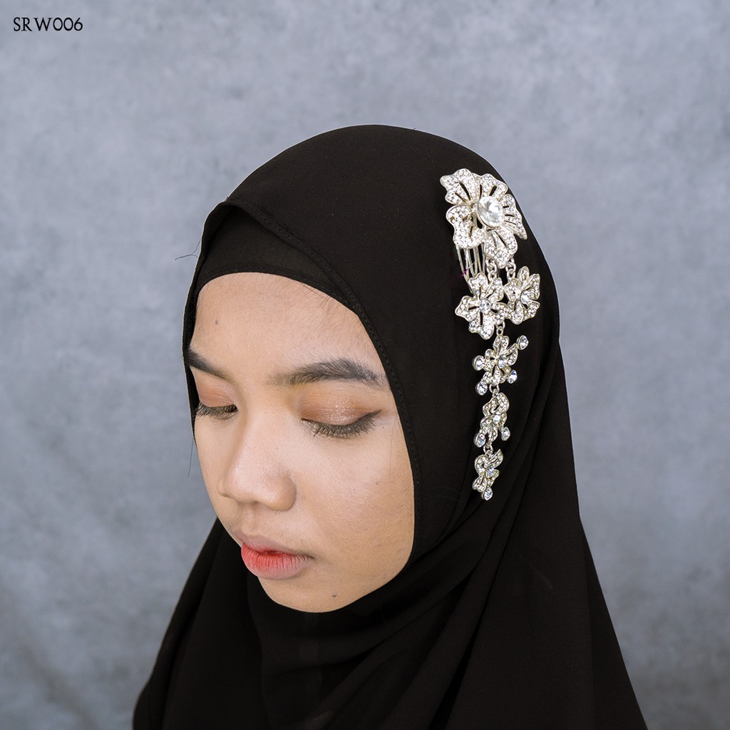 [BISA COD] AKSESORIS HIJAB PERNIKAHAN SIRKAM BRIDAL KUPU SRW006