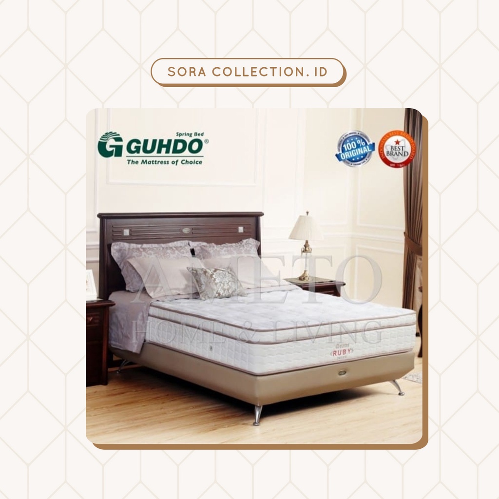 Guhdo Springbed Ruby Dream 180x200 + Divan Virginian + Sandaran Drevo