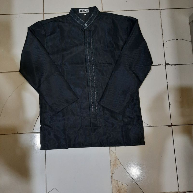 BAJU KOKO TAQWA DEWASA LENGAN PANJANG MURAHHHH-Hitam
