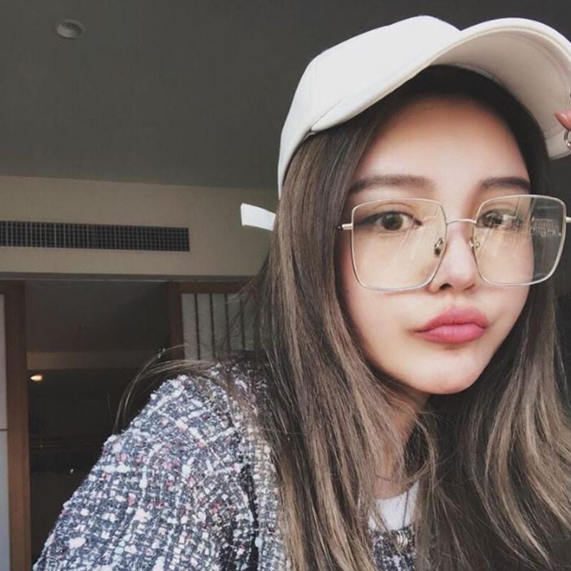 Kaca Mata Kotak Fashion Unisex / Kacamata Korea Frame Besi / Kacamata Kotak Anti Radiasi Blue Sungaless