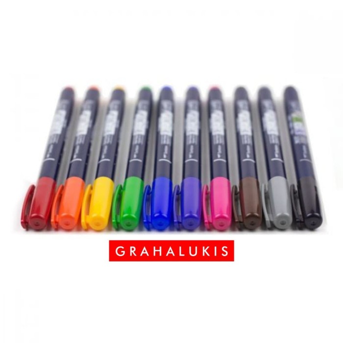 

kaligrafi-perlengkapan- tombow fudenosuke brush pen hard tip colors -perlengkapan-kaligrafi.