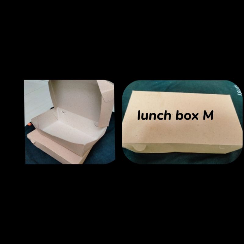 lunchbox coklat/ lunch box paper/paper lunch box