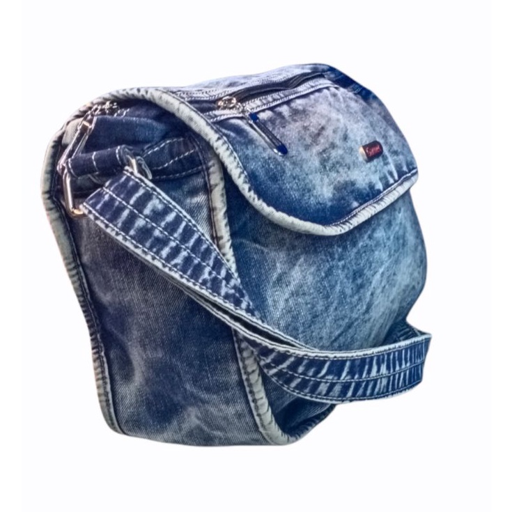 Tas slempang wanita bahan jeans ori Garnet