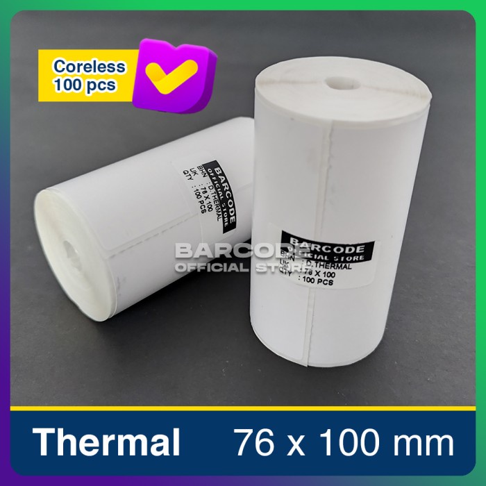 

Stiker Label Thermal Mobile Printer Bluetooth 80mm 76 x 100 mm 76x100