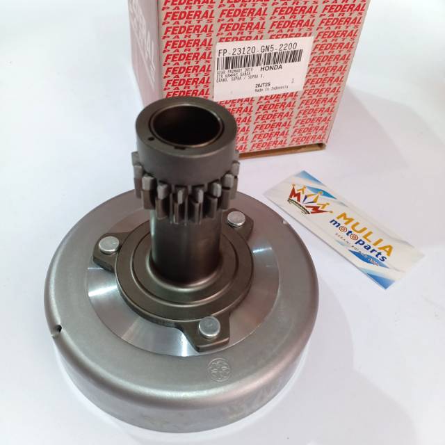 RUMAH KOPLING GANDA GRAND, SUPRA, SUPRA X FEDERAL PARTS FP 23120 GN5 2200 MANGKOK GANDA FP-23120-GN5