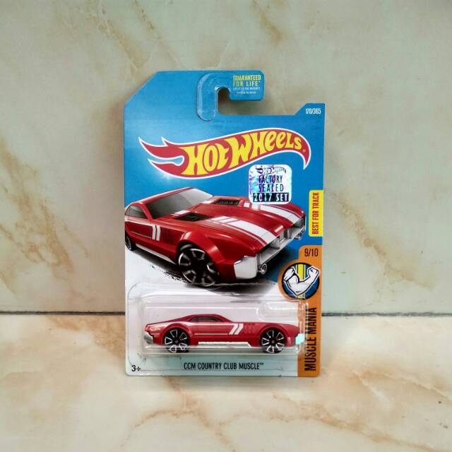 Hot Wheels CCM Country Club Muscle Muscle Mania Best For Track US Card Factory Sealed 2017