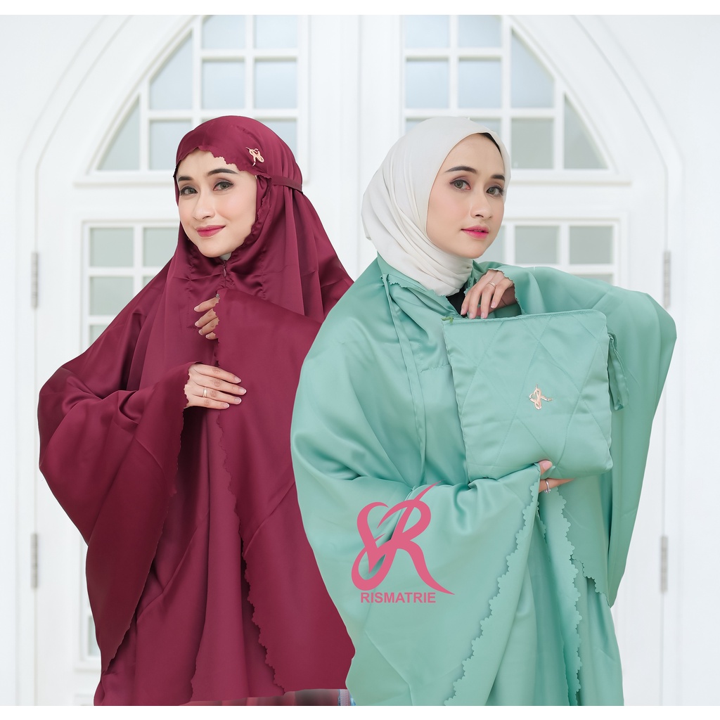 Mukena Dewasa Daily Bros Lasercut mukenah laser cut sutra velvet satin mewah mukenah jumbo