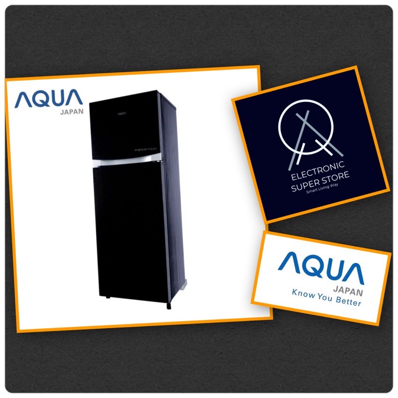 KULKAS 2 PINTU AQUA AQR-D275 INVERTER SUPER LOW WATT TURBO COOLING