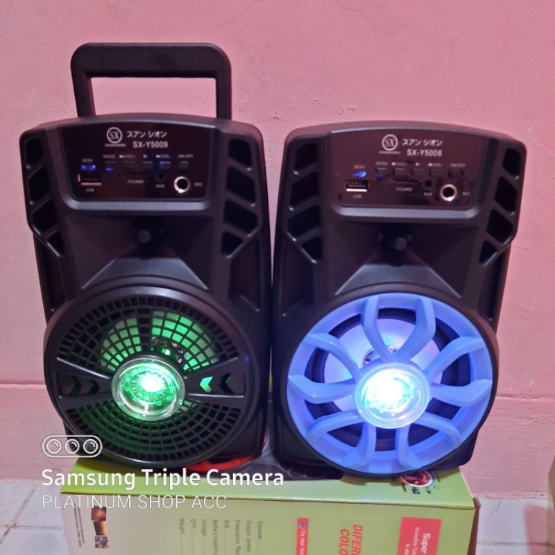 SPEAKER BLUETOOTH Y5009/F410 GRATIS MIC KARAOKE/SALON AKTIF SUPER BASS  WIRELESS RADIO PORTABLE