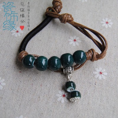 Gelang Etnik GK-70 Batu Keramik Green Juntai