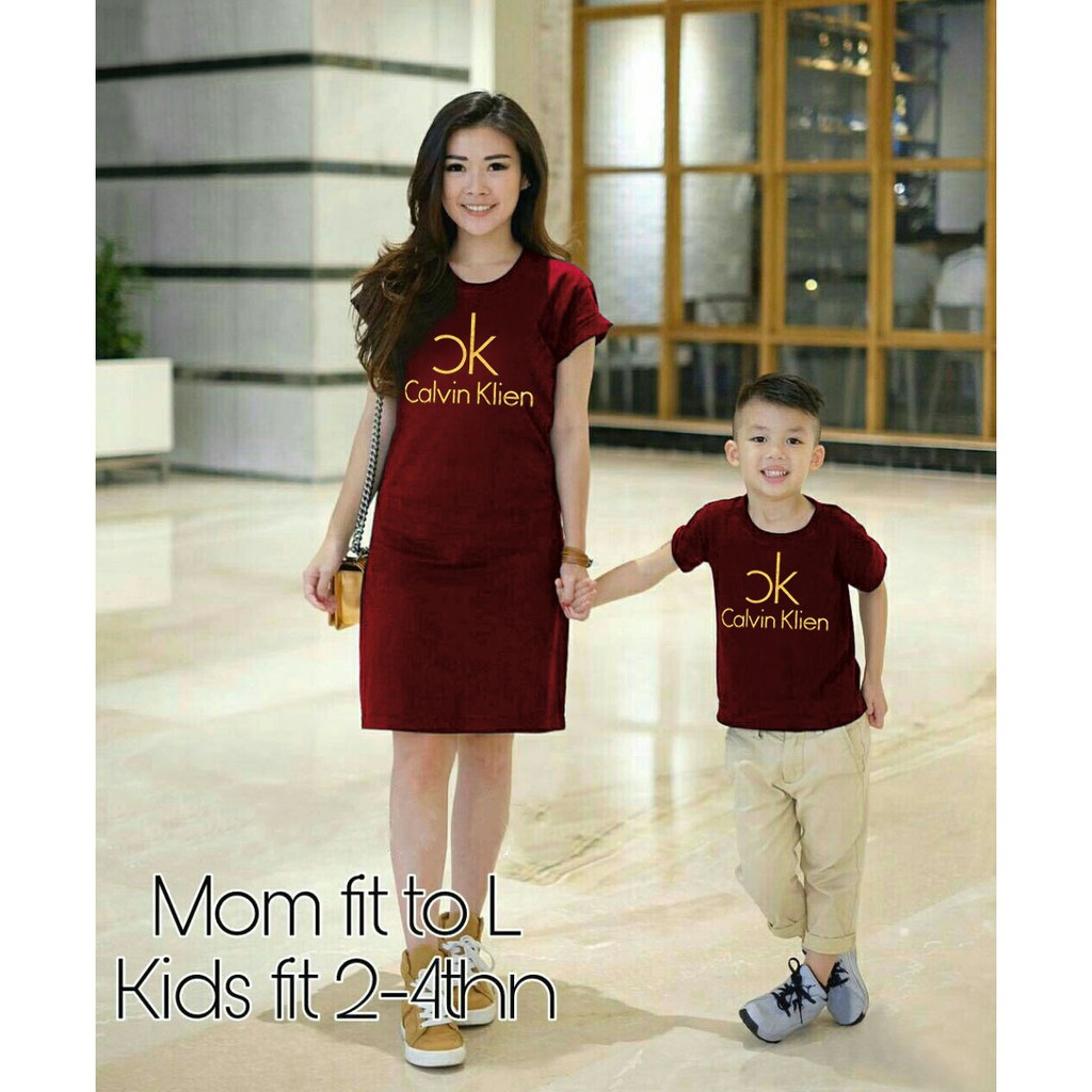 Couple Set Mom Kids Calvin - Baju pasangan ibu anak murah - kaos pasangan ibu anak/baju couple
