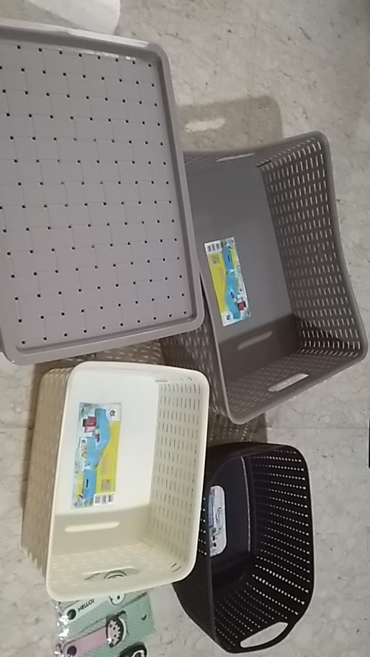 Batamgrosir.id | Keranjang Dorota Serbaguna / Kotak Tempat Penyimpanan Green Leaf 3304