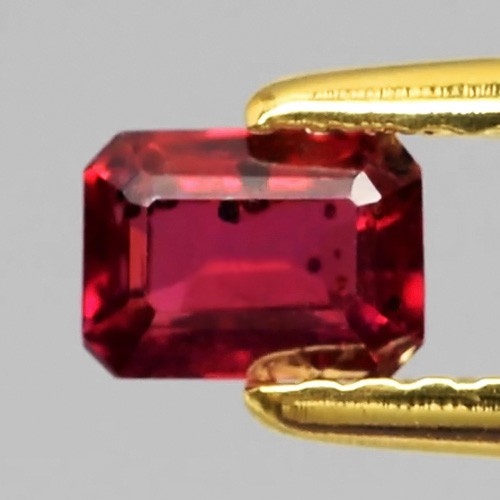 Certified 0.60ct 5x3.5mm Octagon Natural Unheated Untreated Rich Red RUBY, Mozambique RB057