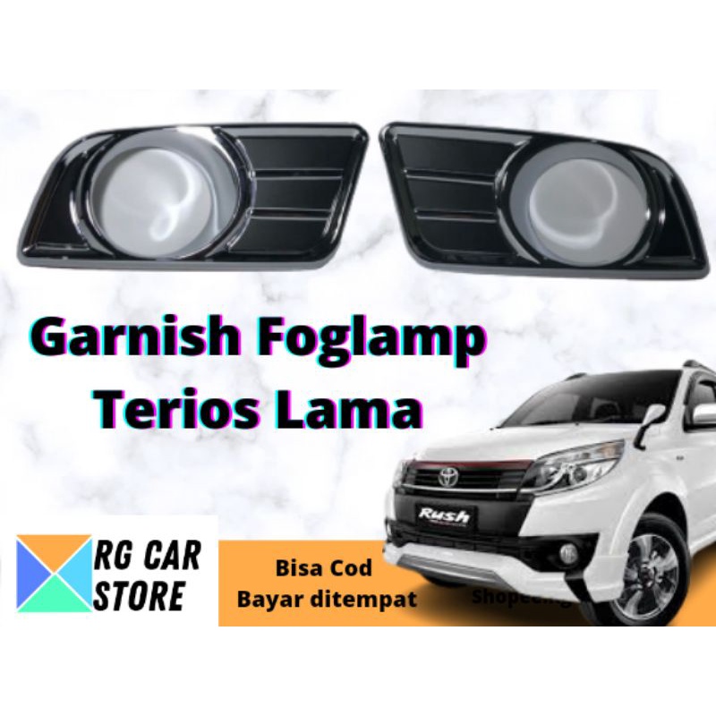 GARNISH FOGLAMP RUSH LAMA BLACK DOFF DIJAMIN PNP BERKUALITAS