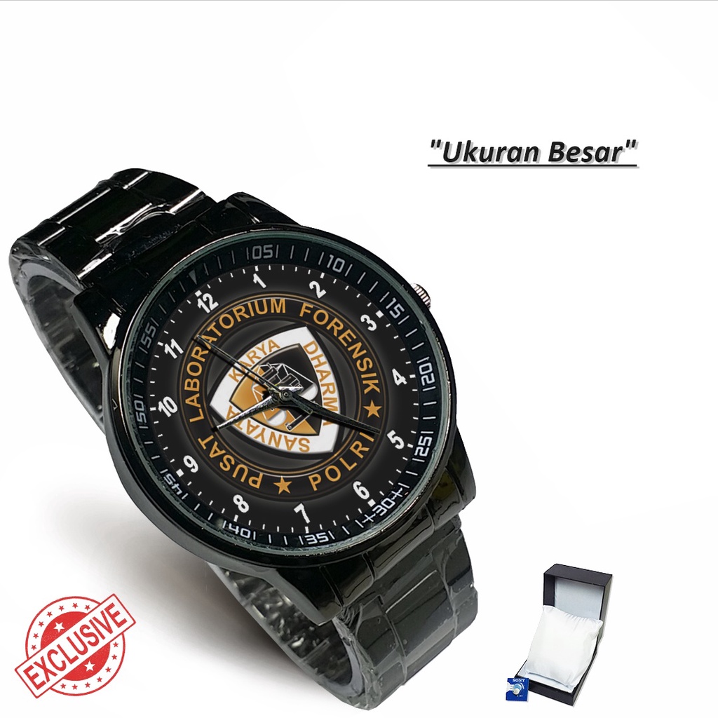Jam Tangan Rantai Couple PUS LAB FORENSIK POLRI (Limited Edition)