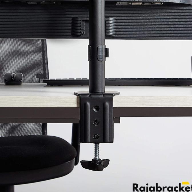 Single Stand Bracket Dual Monitor 13" - 27" Dual Stack Monitor - Clamp