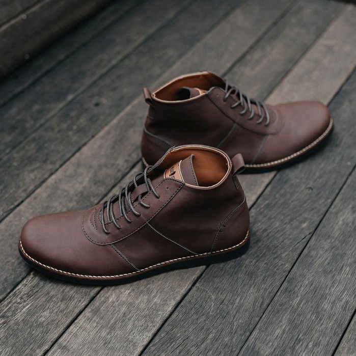 Alpha Dark Brown | Sepatu Vintage Klasik Sporty Pria/Cowok/Men - Boots - Original Footwear | FORIND x FSTP