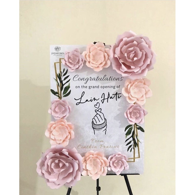 Papan Bunga Kertas 50x70cm Karangan Bunga Jakarta Paper Flower Board Shopee Indonesia