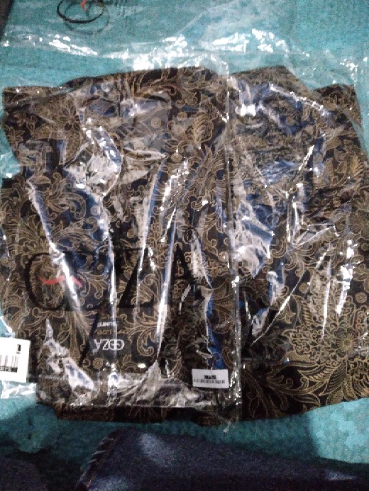 Odza Kemeja Batik Lengan Panjang Baju Pria Modern Model Slim Fit Demis