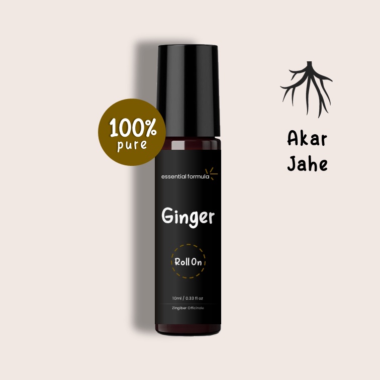 10ml Organic Ginger Essential Oil Roll On Akar Jahe Murni 100%