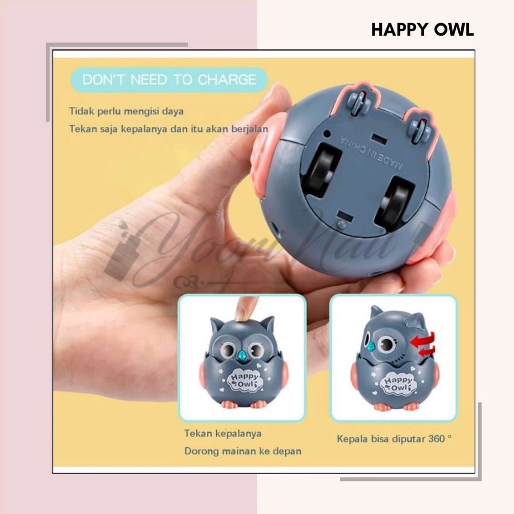 Mainan anak happy owl animal mainan anak animal lucu binatang owl cute