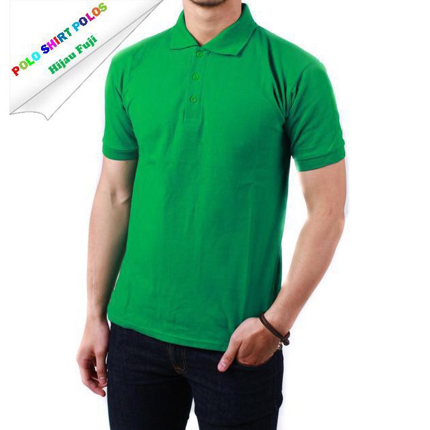 POLO HIJAU FUJI POLO SHIRT PRIA / MEN / COWOK POLOS HLG Baju Kaos Olahraga Klub KG