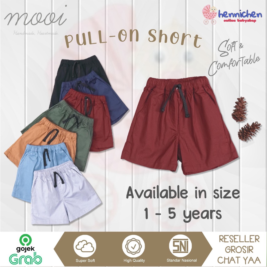 PROMO 7.7 PROMO BAJU LEBARAN MOOI CELANA CARGO PENDEK ANAK BASIC PULL ON SHORTS CELANA PENDEK ANAK PREMIUM BAHAN KATUN 1-5 TAHUN