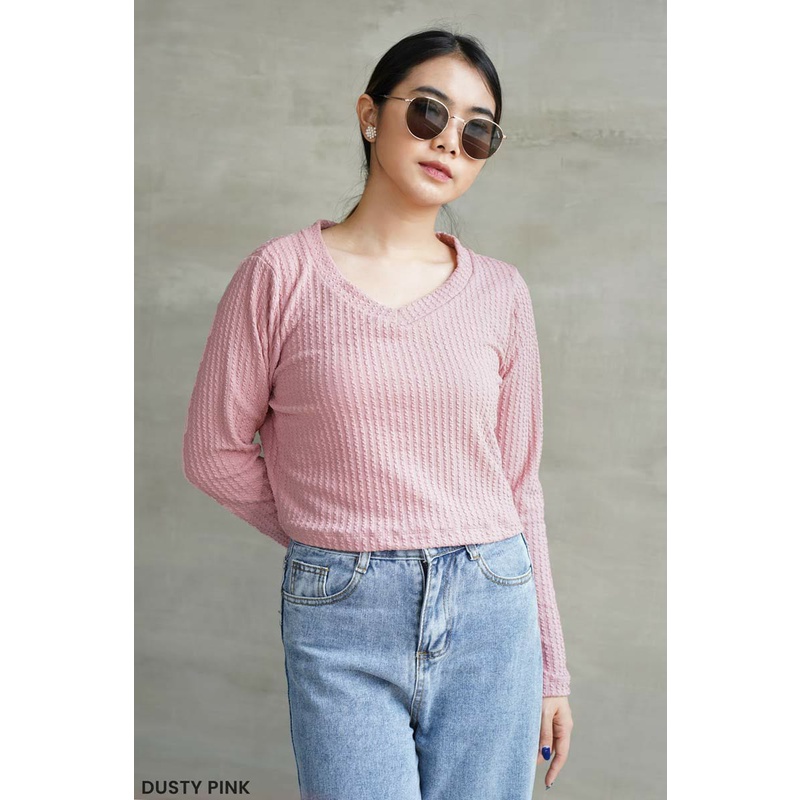 Ros Ginger Knit Top Atasan Wanita Blouse