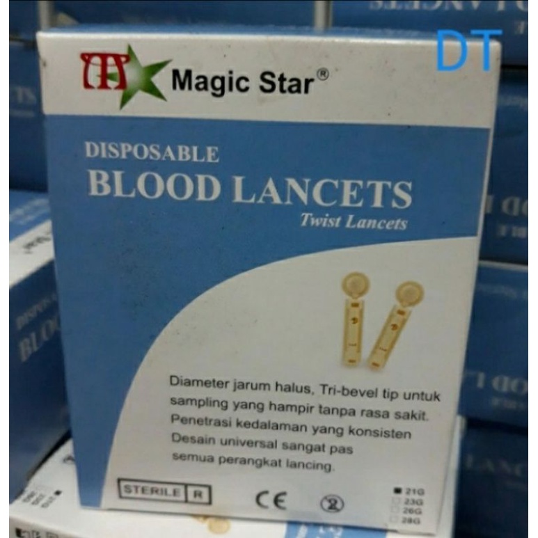 lancet 21G 100 pcs / Jarum 21G Bekam 100pcs star magic / Jarum Bekam / bekam / lancet Bekam