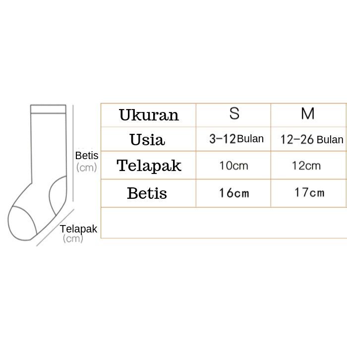 Kaos Kaki Bayi Panjang Motif / Kaos Kaki Anak Panjang