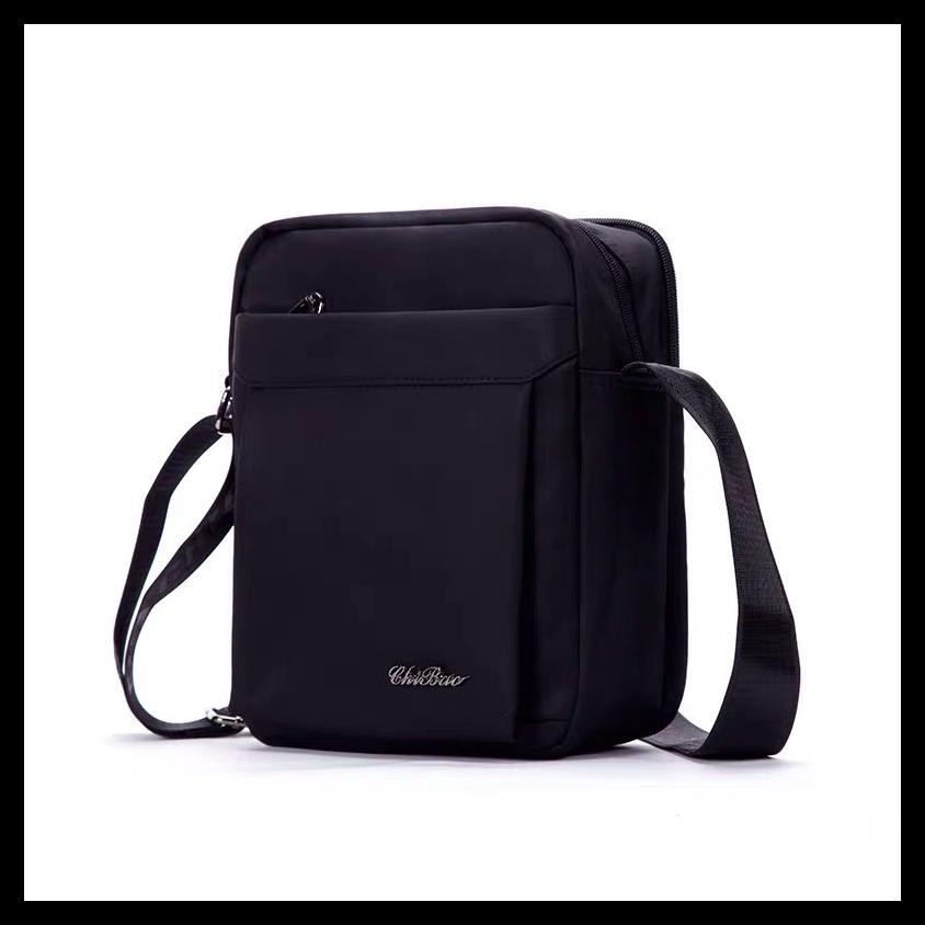 {BISA COD} Tas Pria Cowok Cowo Import Jinjing dan Selempang CHIBAO Mini CB3880 3880 Bahan Parasut