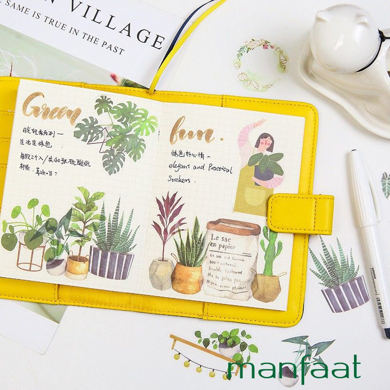 

Murah Set Stiker untuk Scrapbook / Diary / Planner Elegan