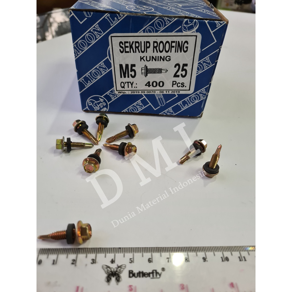 Skrup Baja Ringan LION 12x25 | Baut Roofing | Sekrup Baja Roofing