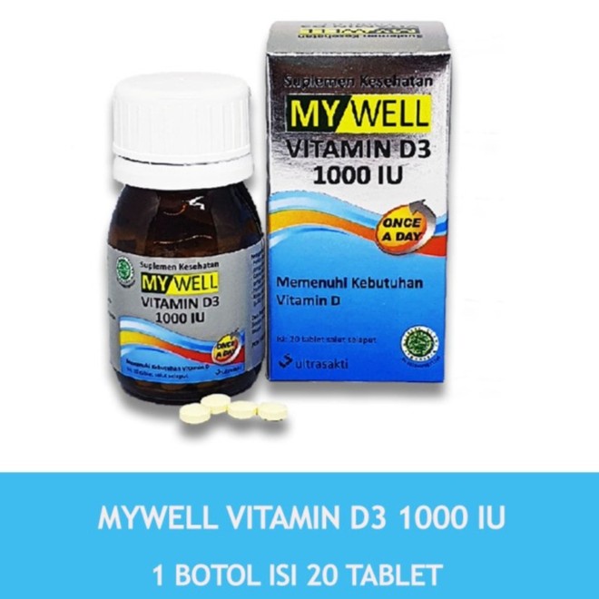 My Well Vitamin D3 1000 IU Isi 20 Tablet