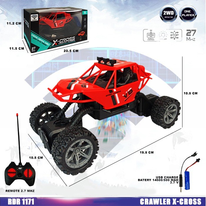 MAINAN RC OFF ROAD MONSTER JEEP CROSS COUNTRY CLIMBING CAR REMOTE CONTROL