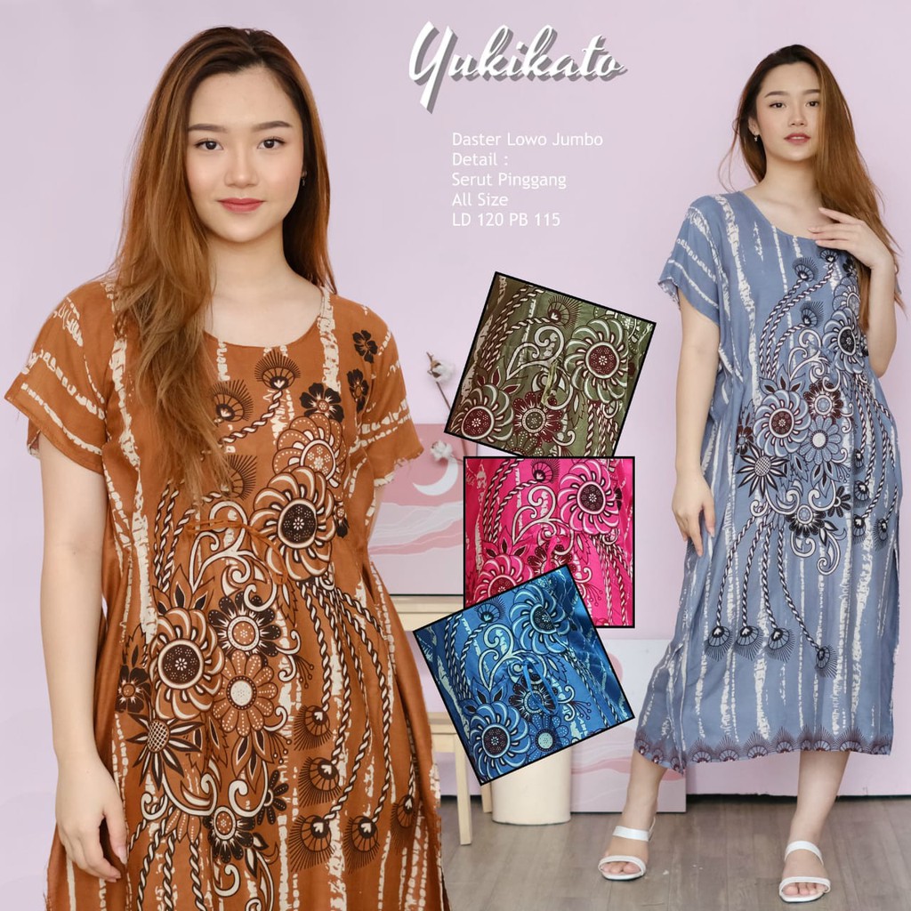 Daster Terbaru Murah Lowo Serut Yukikato Jumbo / Coza Batik