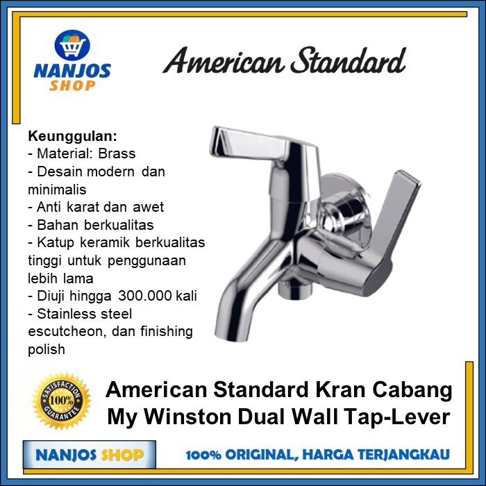 American Standard Keran / Kran Tembok Cabang My Winston Dual Wall Tap