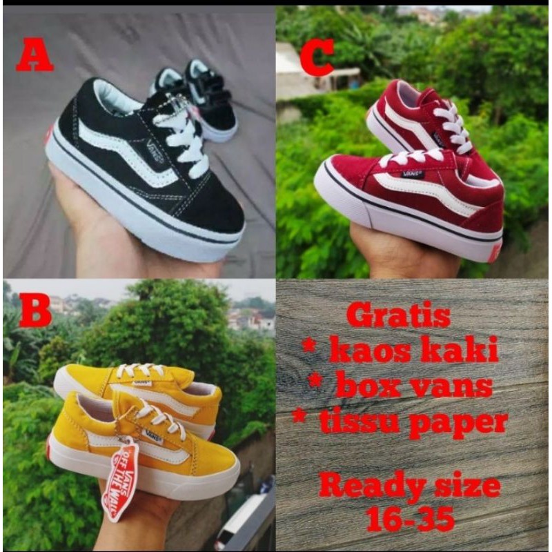 (PREMIUM QUALITY) SEPATU VANS ANAK MODEL TALI/ SEPATU VANS BALITA / VANS ANAK LAKI & PEREMPUAN